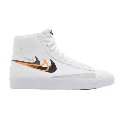 Pre-owned Nike Blazer Mid Next Nature Gs 'multi-swoosh - White Bright Mandarin' | Kid's Size 7