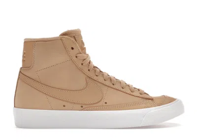 Pre-owned Nike Blazer Mid Premium (women's) Sneakers In Vachetta Tan/white