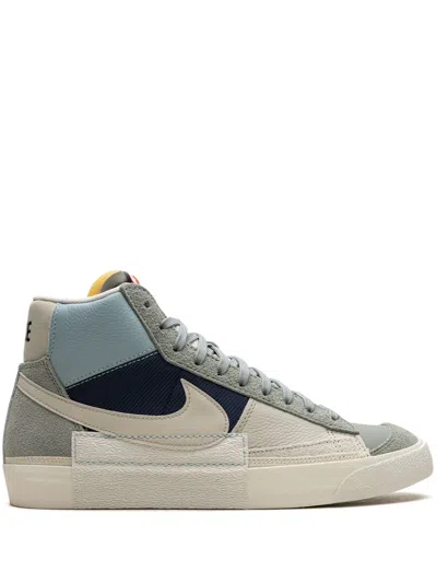 Nike Blazer Mid "pro Club" Sneakers In Mica Green/light Bone/navy