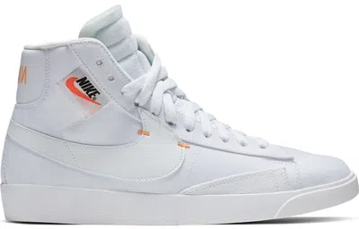 Pre-owned Nike Blazer Mid Rebel (women's) Sneakers In Summitin White/summit White/fuel Orange In Multi