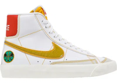 Pre-owned Nike Blazer Mid Roswell Rayguns Sneakers In White/orange/gold