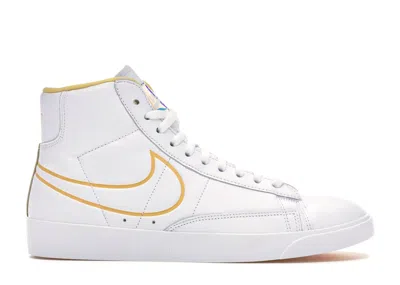 Pre-owned Nike Blazer Mid (women's) Sneakers In White/topaz Gold/clear