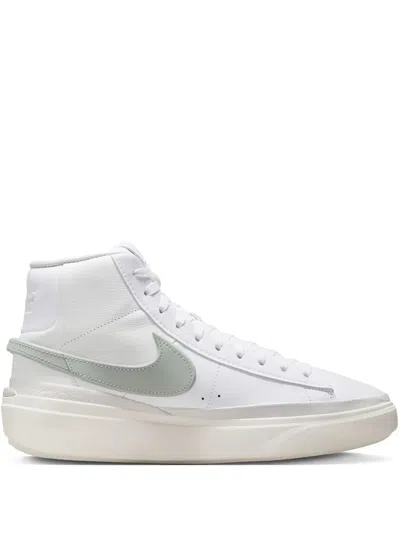 Nike Blazer Phantom Mid-top Leather Sneakers In Neutral