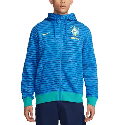 Nike Blue Brazil National Team Club Full-zip Hoodie