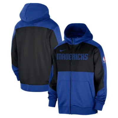 Nike Blue Dallas Mavericks Authentic On-court Showtime Performance Full-zip Hoodie