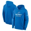 Nike Blue Detroit Lions Toss Sweep Performance Pullover Hoodie In Blue