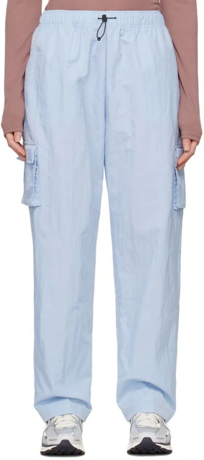 Nike Blue Drawstring Trousers In Lt Armory Blue/sail