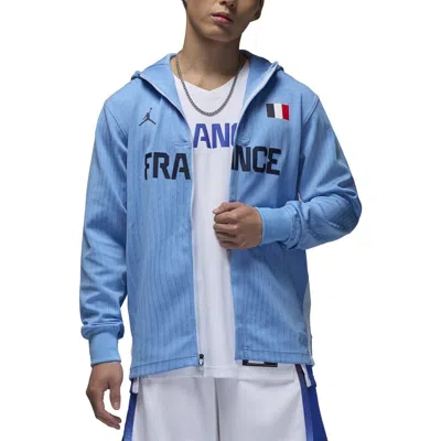 Nike Blue France Basketball Authentic On-court Game Full-zip Jacket