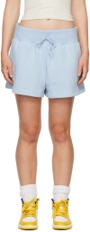 Nike Blue High-waisted Shorts In Light Armory Blue/sail