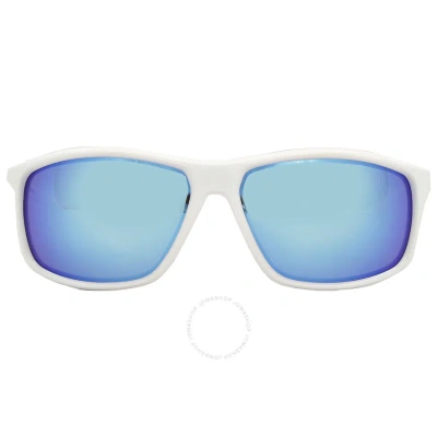 Nike Blue Mirror Sport Men's Sunglasses  Adrenaline M Ev1113 100 66 In Blue / Grey / White
