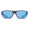 Nike Blue Rectangular Unisex Sunglasses  Aero Srift Dq0997 021 65 In Black