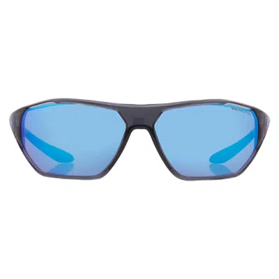 Nike Blue Rectangular Unisex Sunglasses  Aero Srift Dq0997 021 65 In Black