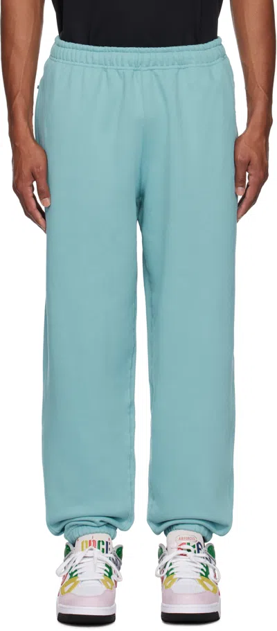 Nike Blue Solo Swoosh Sweatpants In Denim Turq/white