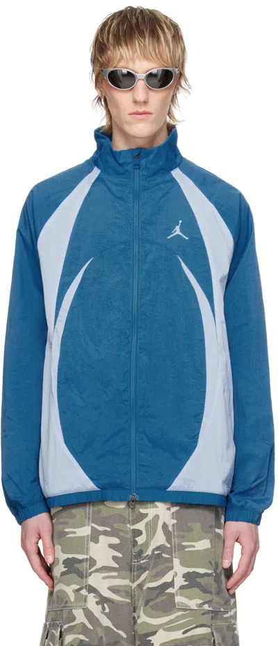 Nike Blue Sport Jam Track Jacket In Industrial Blue/blue