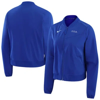 Nike Blue Team Usa Bliss Performance Full-zip Bomber Jacket