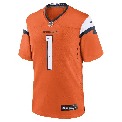 Nike Bo Nix Denver Broncos  Men's Nfl Game Football Jersey In Orange