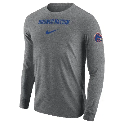 Nike Boise State  Men's College Long-sleeve T-shirt In Gray