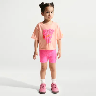 Nike Babies' Bold Play Toddler 2-piece Bike Shorts Set In Multi