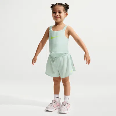 Nike Babies' Bold Play Toddler Dri-fit Tank Top And Shorts Set In Green