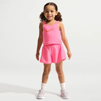 Nike Babies' Bold Play Toddler Dri-fit Tank Top And Shorts Set In Pink