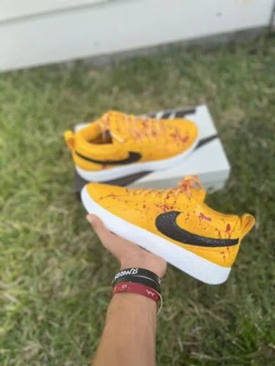 Pre-owned Nike Book 1 “kill Bill” Custom Painted Size 10.5 Brand In Multicolor