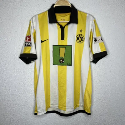 Pre-owned Nike Borussia Dortmund Jersey Frei 13 Vintage Tshirt Tee In Yellow