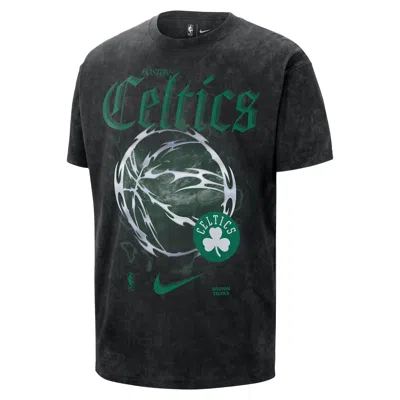 Nike Boston Celtics Courtside "halloween"  Men's Nba Max90 T-shirt In Black
