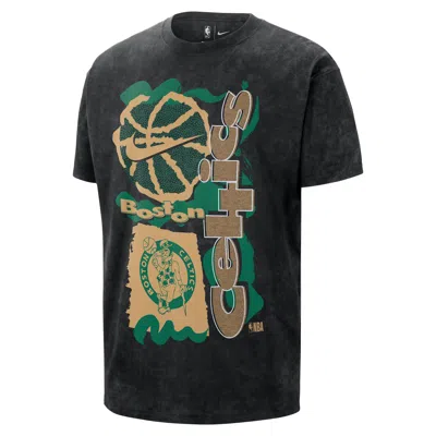 Nike Boston Celtics Courtside  Men's Nba Max90 T-shirt In Black