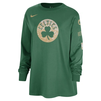 Nike Boston Celtics Essential  Women's Nba Long-sleeve T-shirt In Green