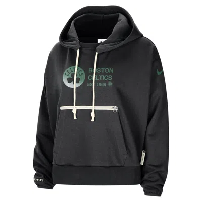 Nike Women's Black Boston Celtics Courtside Standard Issue Performance Pullover Hoodie