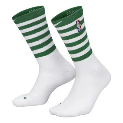 Nike Boston Celtics Stripe Logo Athleisure Casual Sports Socks Couple Style One Pair White