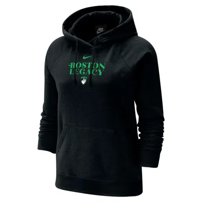 Nike Boston Legacy Phoenix Fleece  Women's Oversized Hoodie In Black