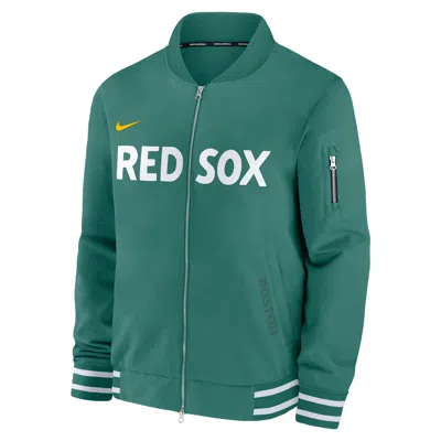 Nike Boston Red Sox Authentic Collection City Connect  Men's Mlb Full-zip Bomber Jacket In Blue