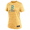 Nike Boston Red Sox Authentic Collection City Connect Velocity  Women's Dri-fit Mlb T-shirt In Yellow
