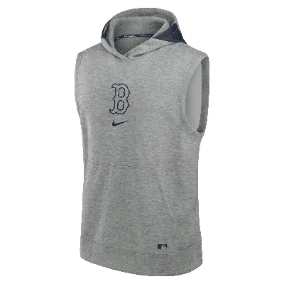 Nike Boston Red Sox Authentic Collection Early Work Menâs  Men's Dri-fit Mlb Sleeveless Pullover Hoodie In Gray
