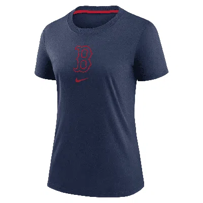 Nike Boston Red Sox Authentic Collection Early Work  Women's Mlb T-shirt In Blue