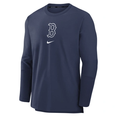 Nike Boston Red Sox Authentic Collection Player  Men's Dri-fit Mlb Pullover Jacket In Blue