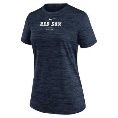 Nike Boston Red Sox Authentic Collection Practice Velocity  Women's Dri-fit Mlb T-shirt In Blue