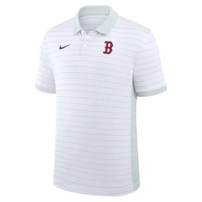 Nike Boston Red Sox Authentic Collection Striped Victory  Men's Dri-fit Mlb Polo In White