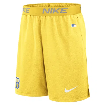 Nike Boston Red Sox City Connect Practice  Men's Dri-fit Mlb Shorts In Yellow