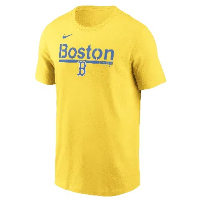 Nike Boston Red Sox City Connect Speed  Men's Mlb T-shirt In Yellow