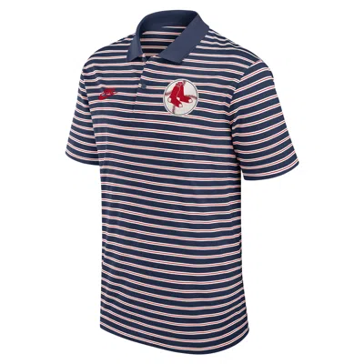 Nike Boston Red Sox Cooperstown Striped Victory  Men's Dri-fit Mlb Polo In Multi