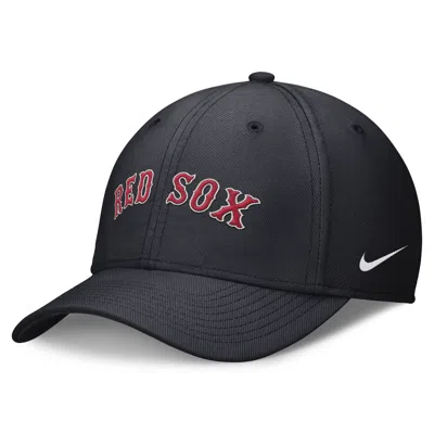 Nike Boston Red Sox Primetime Swoosh  Men's Dri-fit Mlb Hat In Blue