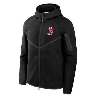 Nike Boston Red Sox Tech Fleece Windrunner  Men's Mlb Full-zip Hooded Jacket In Black
