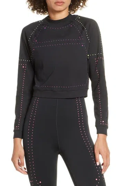 Nike Boutique Neon Stud Crewneck Sweatshirt In Gray