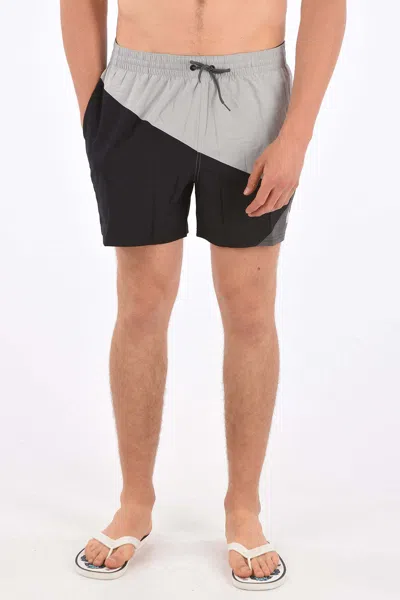 Nike Boxer Swim Shorts In Black / Grey