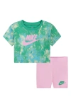 Nike Toddler Girls Boxy T-shirt And Bike Shorts, 2 Piece Set In Pink Rise