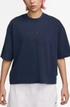 Nike Boxy Midweight Cotton T-shirt In Blue
