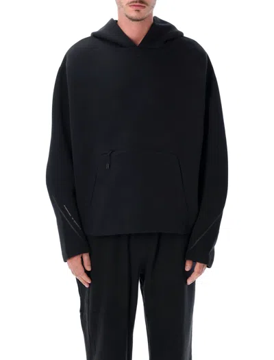 Nike Boxy-fit Black Hoodie With Reflective Details And Zip Pocket