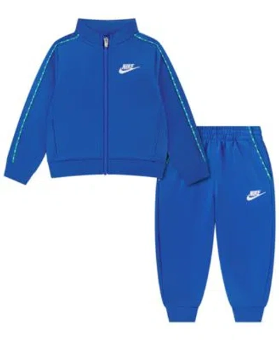 Nike Babies' Boys 2t 7 Dri Fit Lifestyle Full Zip Jacket Joggers 2 Piece Set In Blue